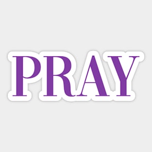 Pray - Pose - Purple Sticker